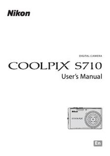 Nikon Coolpix S710 manual. Camera Instructions.